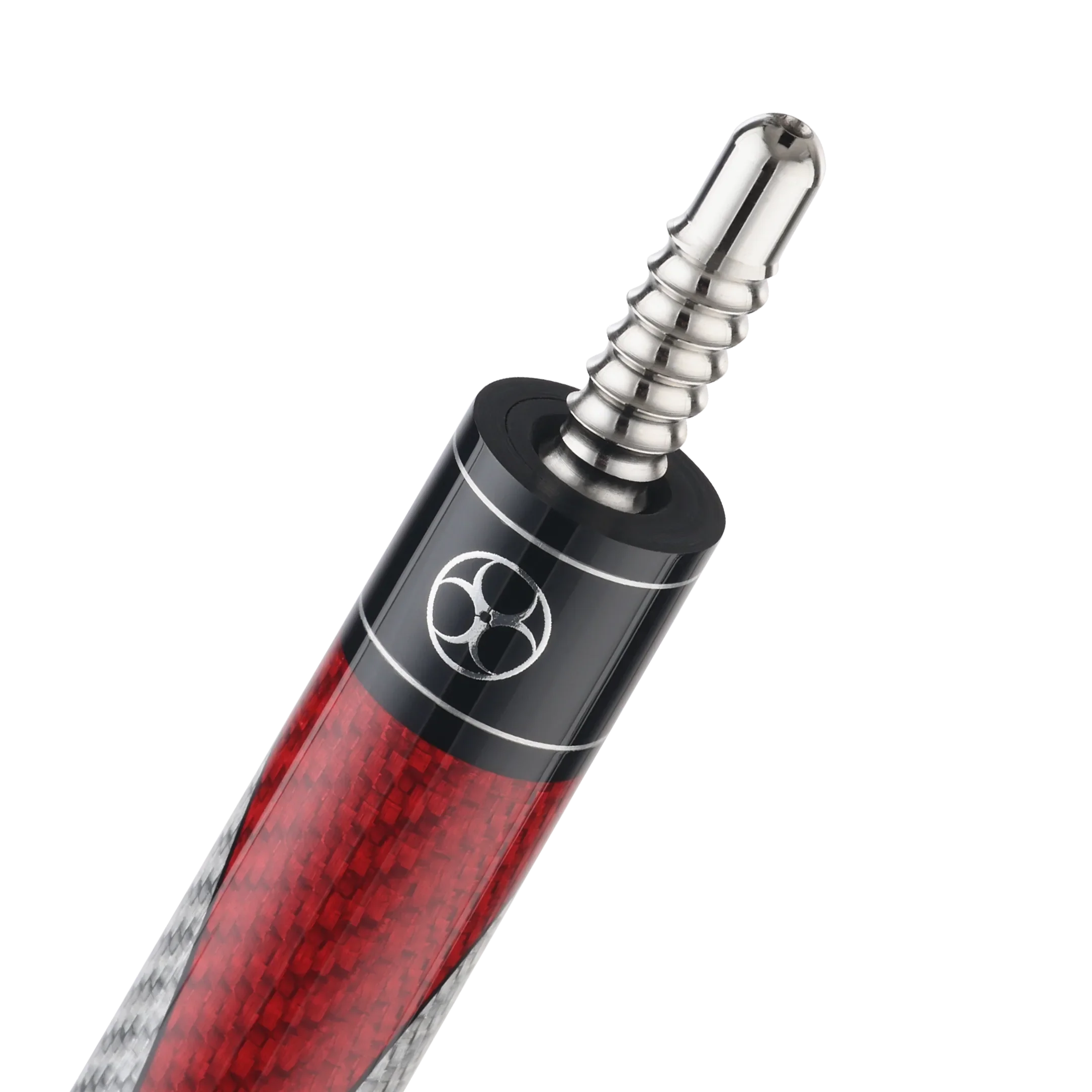 Poison Maelith Pool Cue with Carbon Fiber Shaft - Gray/Red - No Wrap