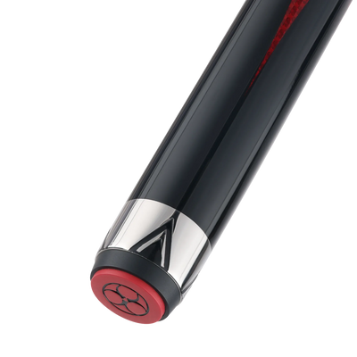 Poison Maelith Pool Cue with Carbon Fiber Shaft - Black/Red - No Wrap