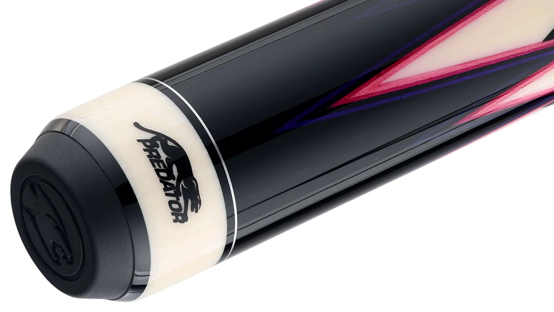 Predator LE True Splice 16 Pool Cue - Ebony with Purple/Pink Points - Leather Wrap