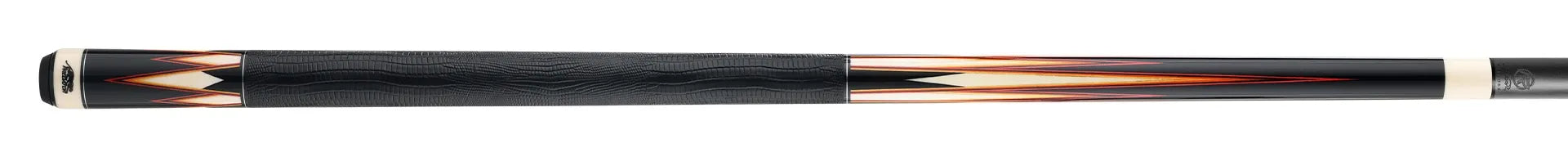 Predator LE True Splice 16 Pool Cue - Ebony with Red/Orange Points - Leather Wrap