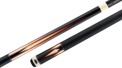 Predator LE True Splice 16 Pool Cue - Ebony with Red/Orange Points - Leather Wrap