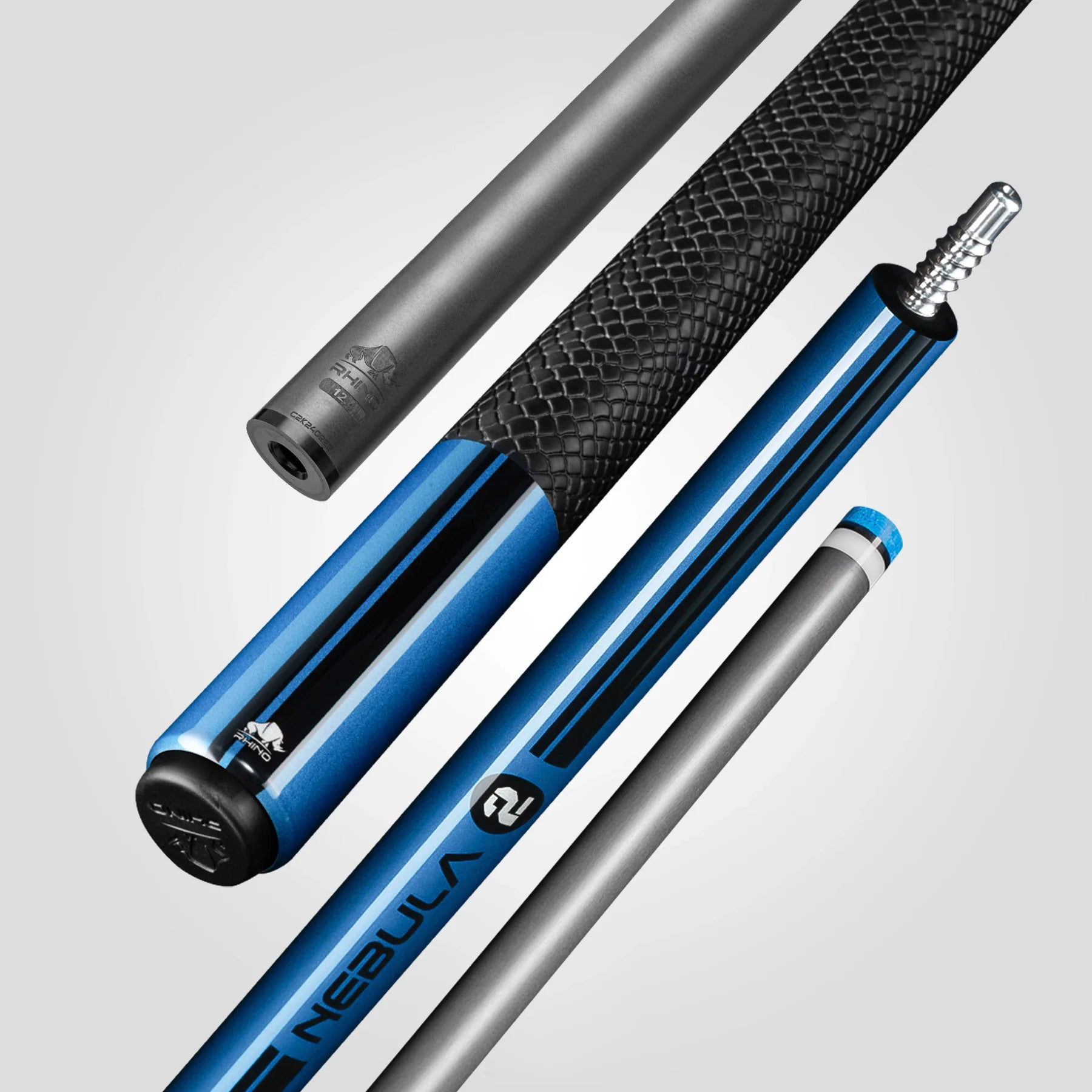 Rhino Nebula 2 Sport Wrap Pool Cue Sky Blue