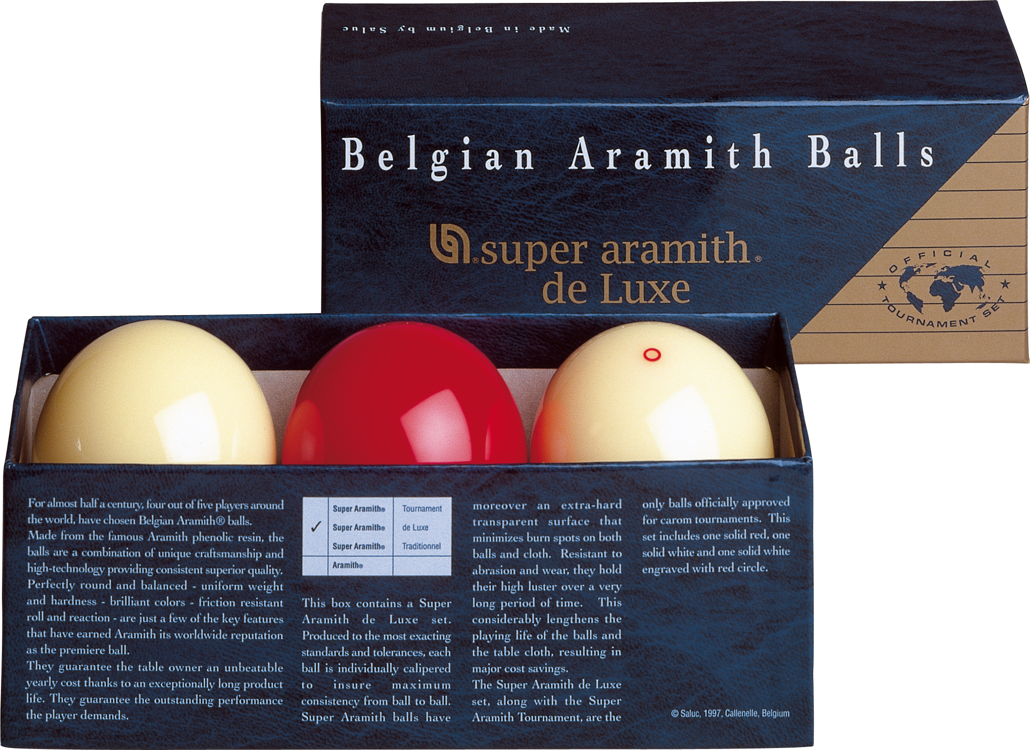 Aramith BBACDLX Super Aramith Carom Ball Set