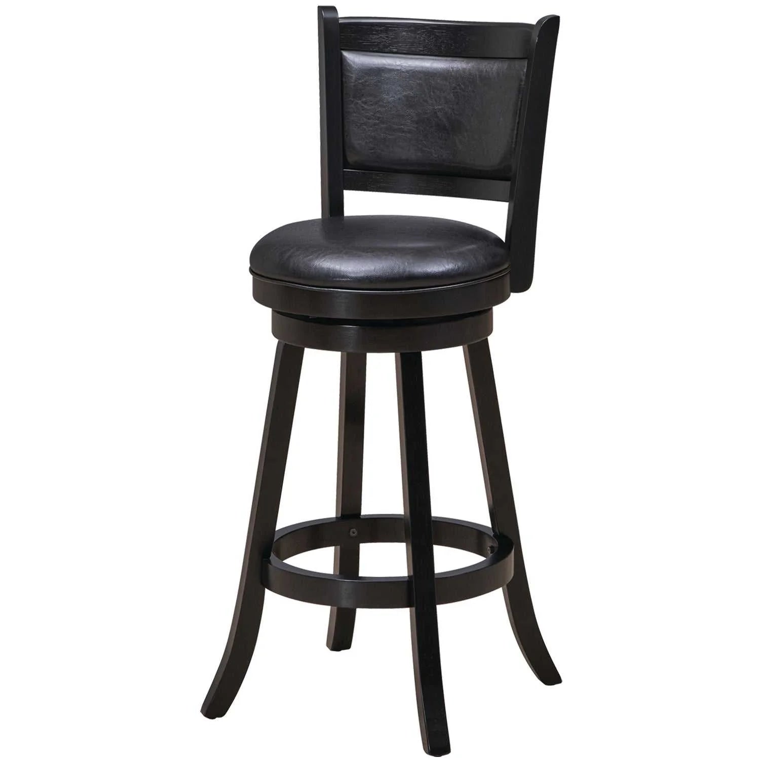 Ram Game Room Backed Barstool - Black
