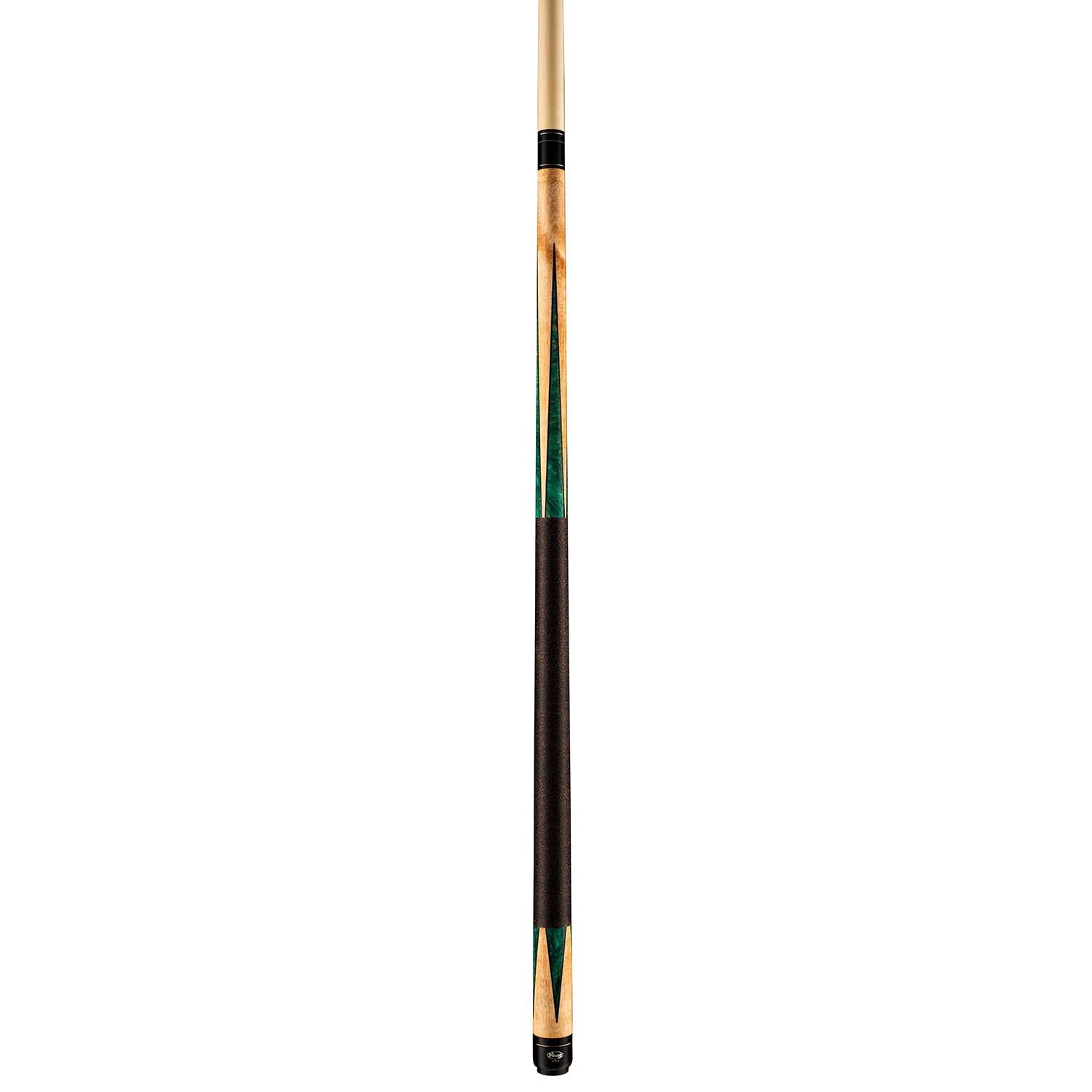 Viking BE0304 8 Green Commando Pearl Inlays Cue, Khaki Stain