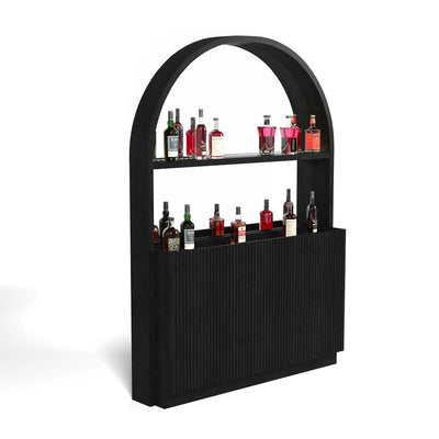 Ram Game Room Prohibition Series Back Bar-Black