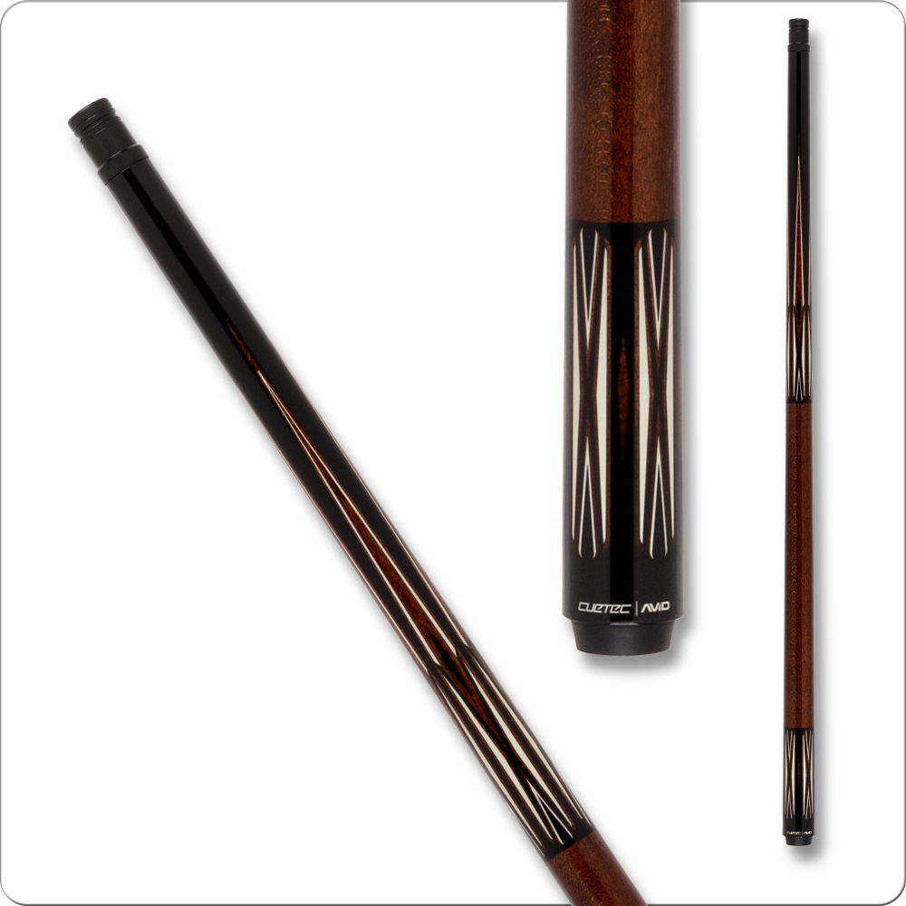 Cuetec Avid Proof Pool Cue - Black w/ Whiskey Stain - No Wrap