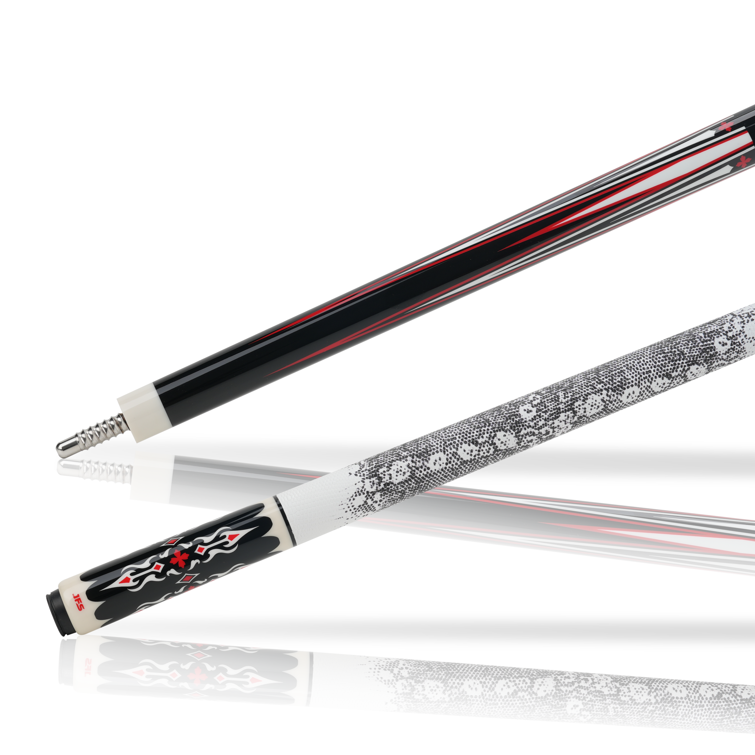 JFlowers DANTE 1 - Limited - White Lizard Wrap Pool Cue