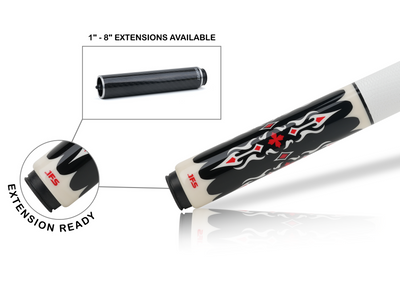 JFlowers DANTE 1 - Limited - White Lizard Wrap Pool Cue