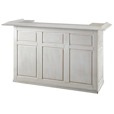 Ram Game Room 72" English Pub Style Bar - Antique White