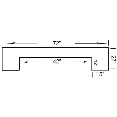 Ram Game Room 72" English Pub Style Bar - Slate