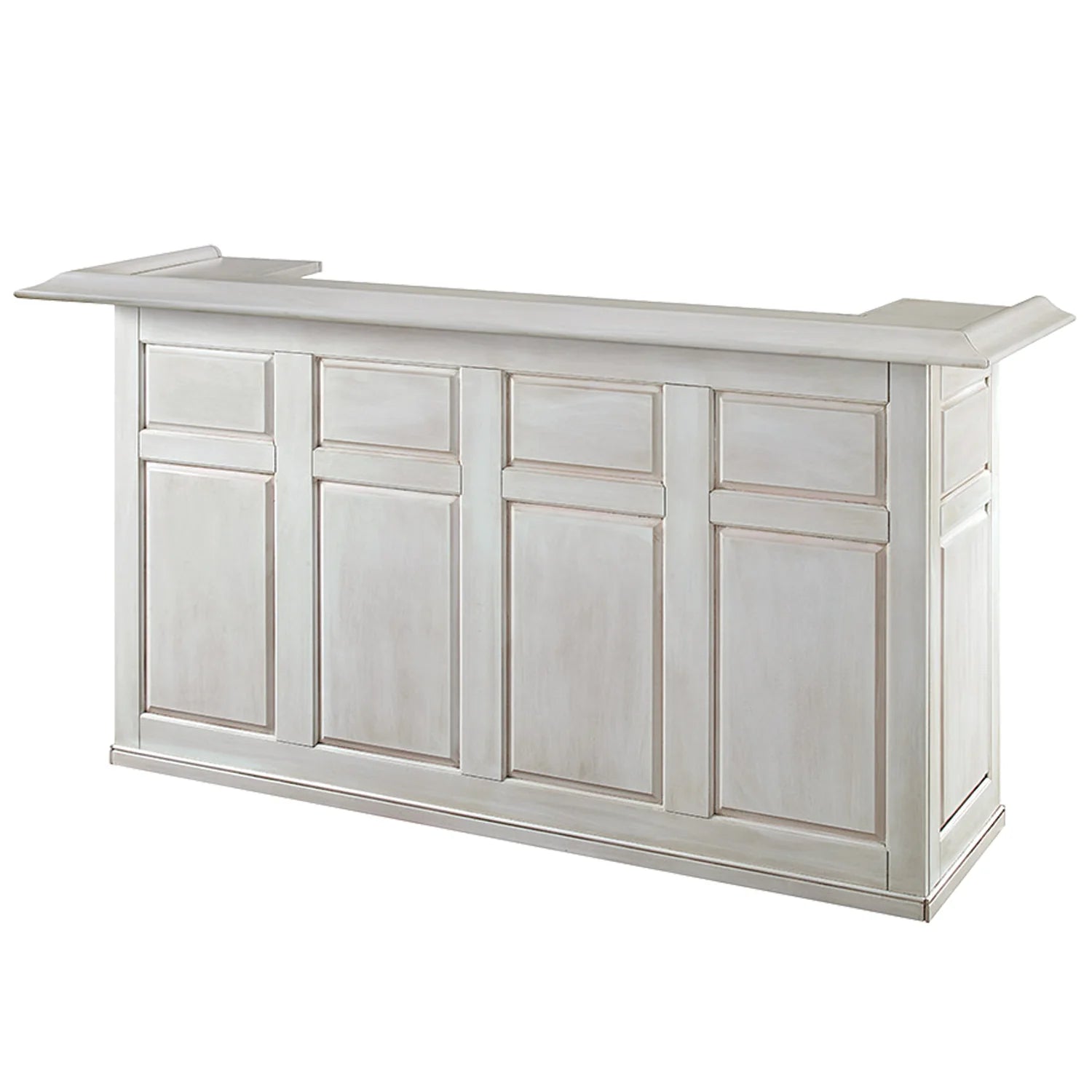 Ram Game Room 84" English Pub Style Bar - Antique White
