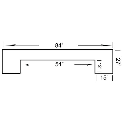 Ram Game Room 84" English Pub Style Bar - Slate