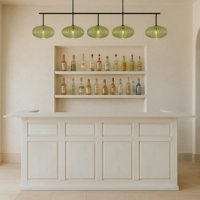 Ram Game Room 84" English Pub Style Bar - Antique White