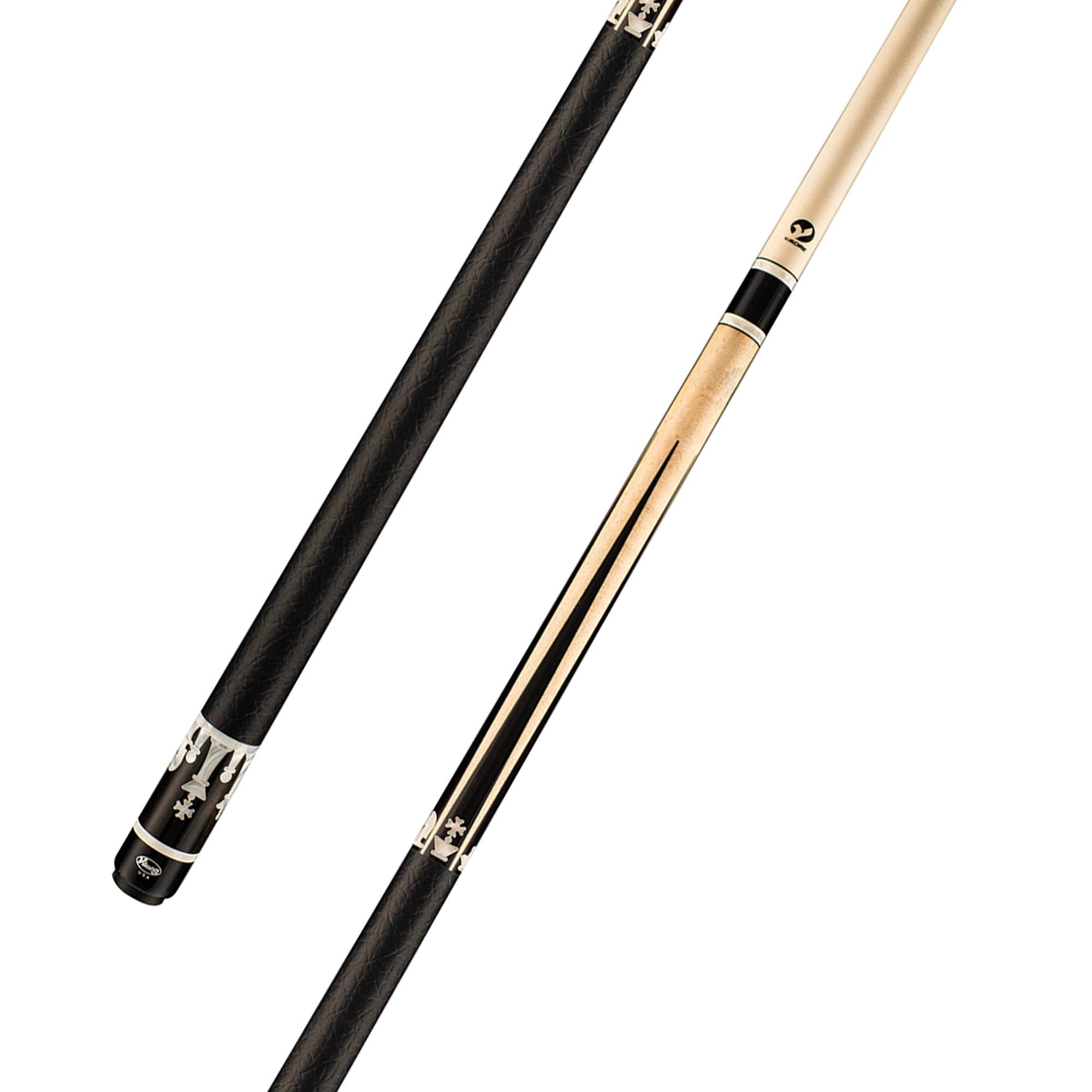 Viking Defender DF1200 138 White Premium Pearl Inlays Cue, 5 Ebony Inlaid points