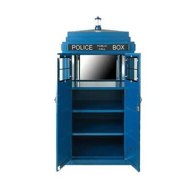 Ram Game Room "The Bardis" English Police Booth Bar Cabinet