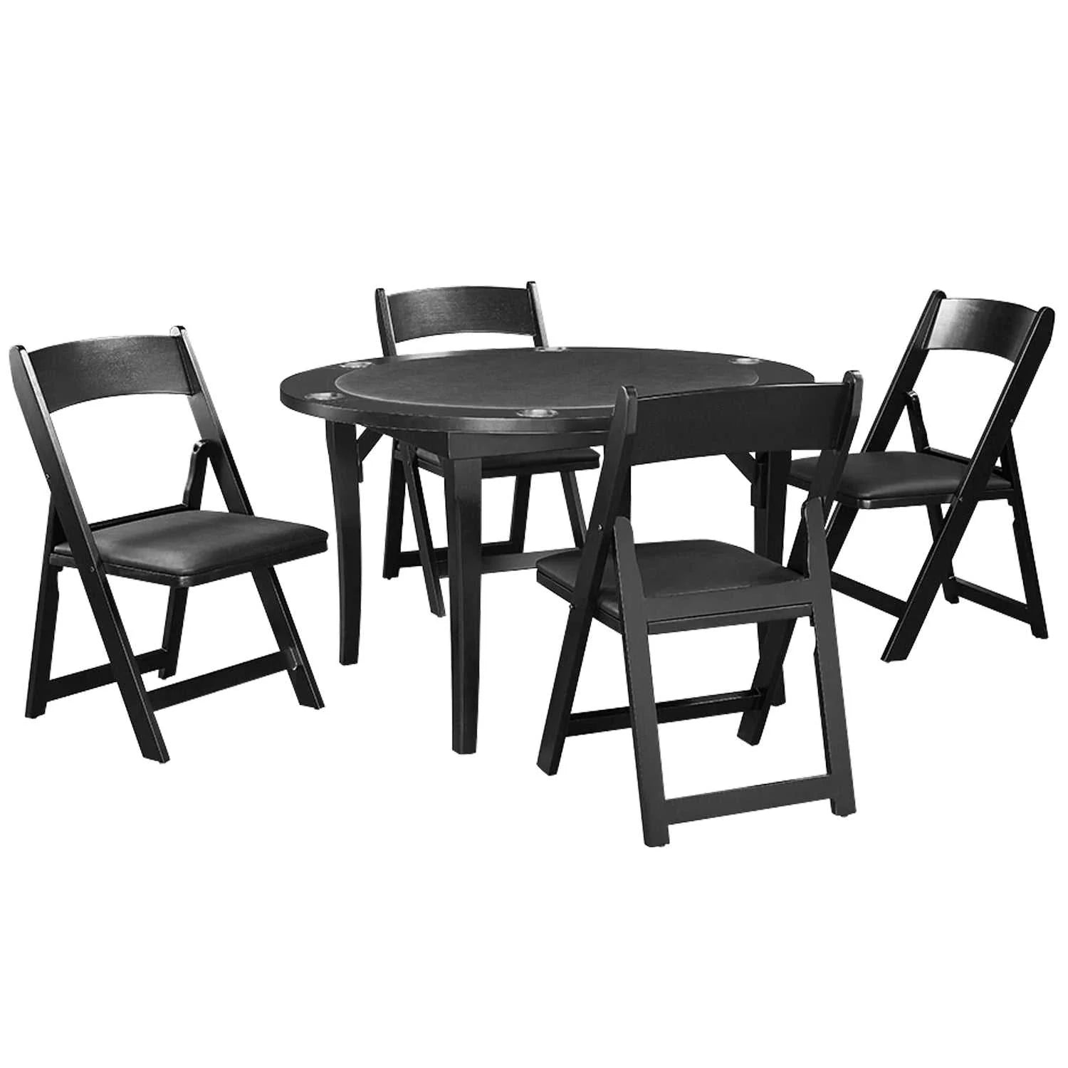 Ram Game Room 48" Folding Game Table - Black