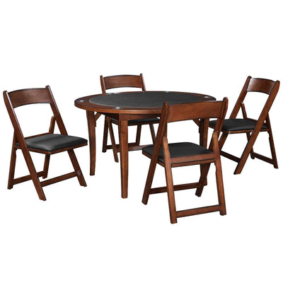 Ram Game Room 48" Folding Game Table - Chestnut