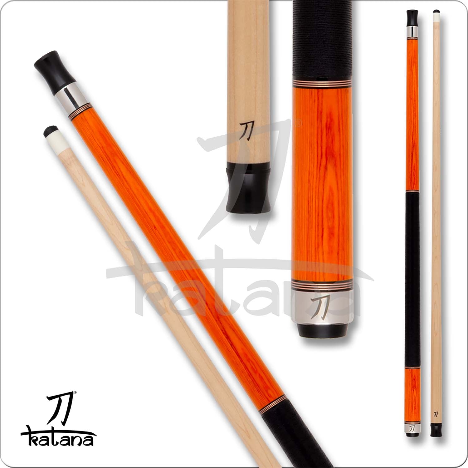 Katana Dragon KAT2501 Cue with Wood Shaft - Orange