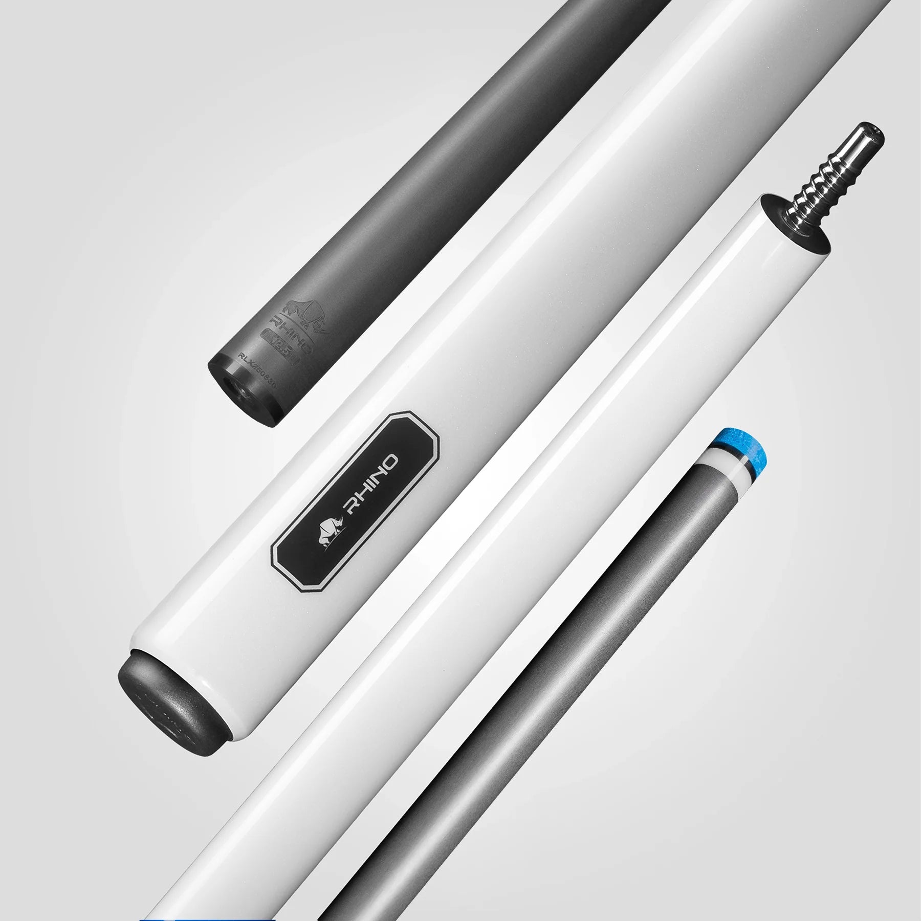 Rhino Luminax Wrapless Pool Cue, White Pearl