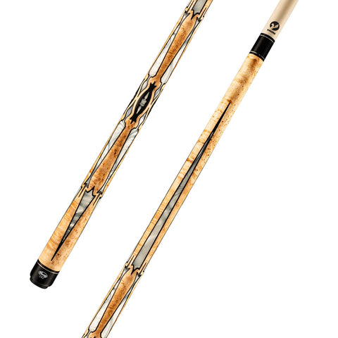 Viking Motore MT0804 Birdseye Maple Cue, White Pearl Inlays