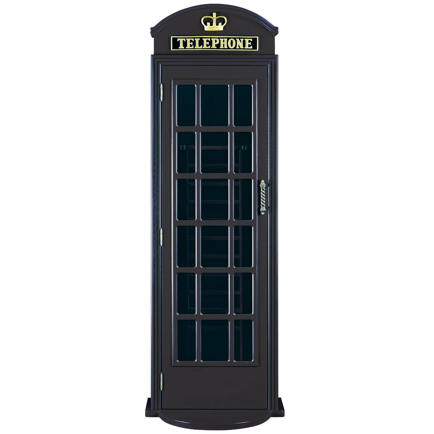 Ram Game Room Black Old English Telephone Booth Cue Holder - Black