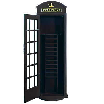 Ram Game Room Black Old English Telephone Booth Cue Holder - Black