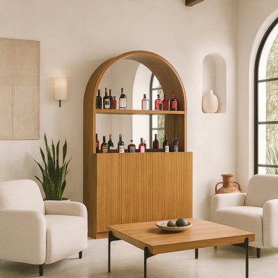 Ram Game Room Prohibition Series Back Bar-Walnut