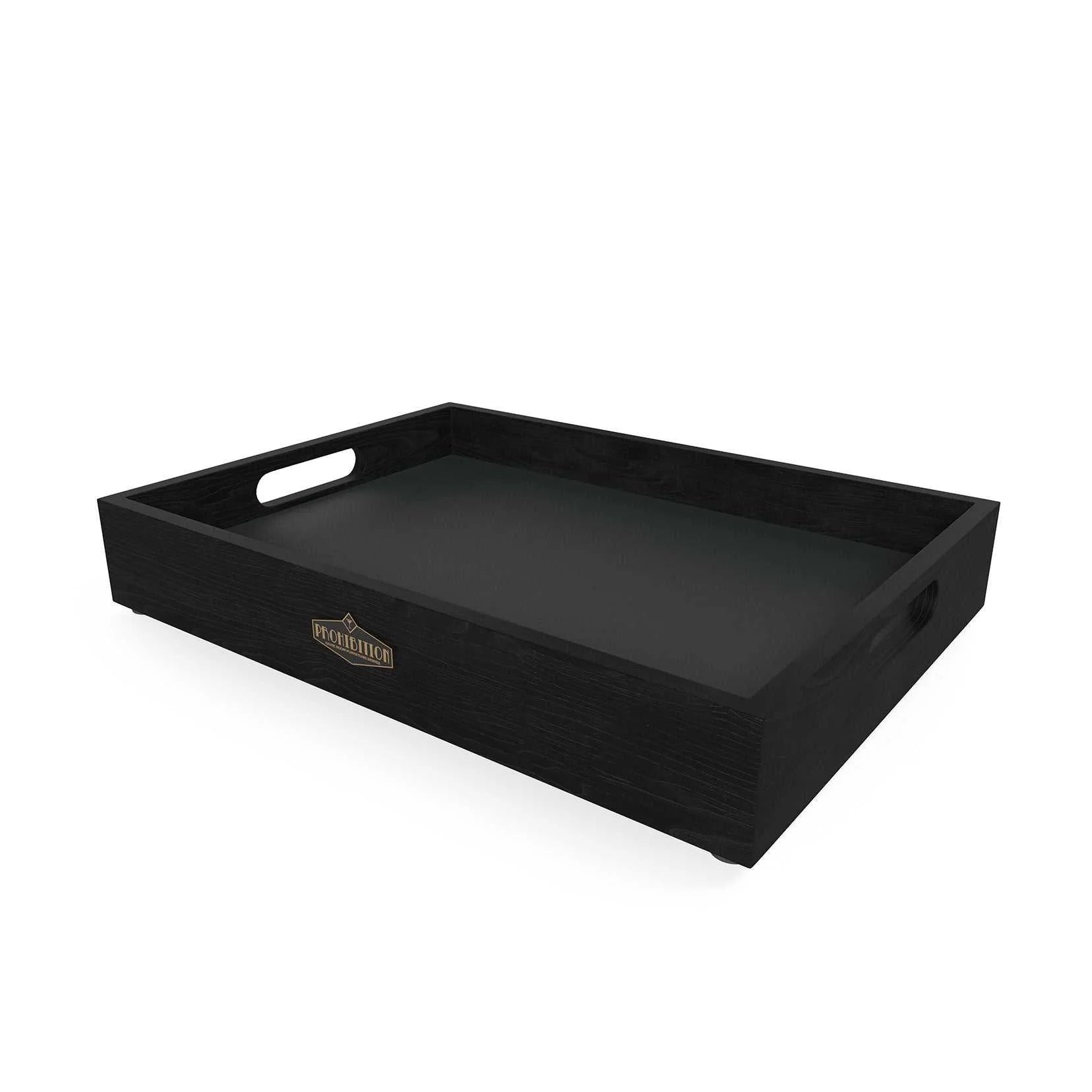 Ram Game Room Prohibition Series Leaning Bar Drink Tray - Black