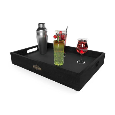 Ram Game Room Prohibition Series Leaning Bar Drink Tray - Black