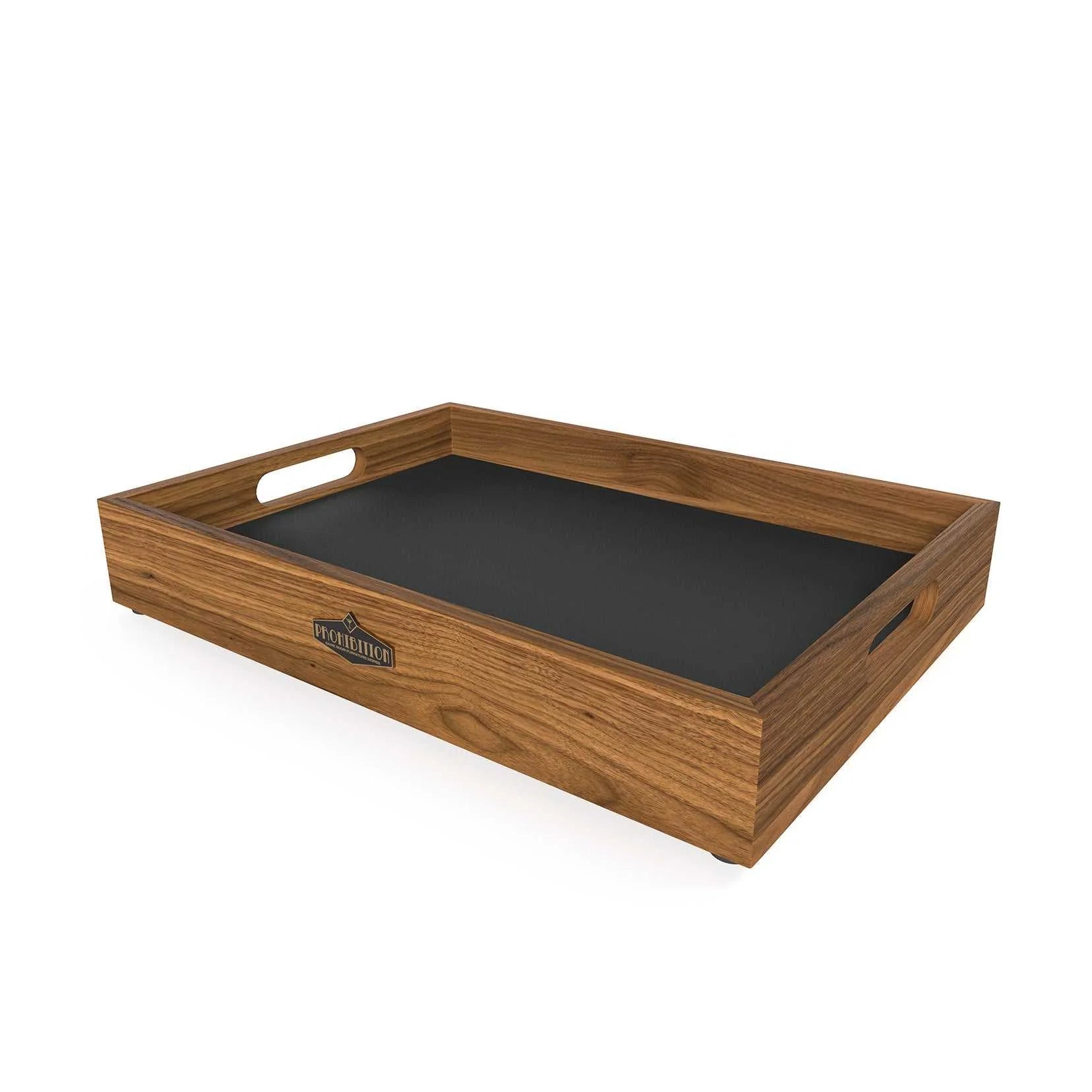Ram Game Room Prohibition Series Leaning Bar Drink Tray - Walnut