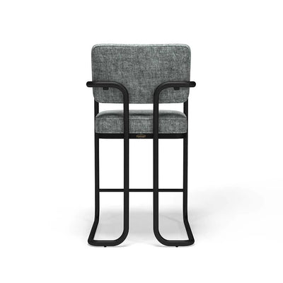 Ram Game Room Prohibition Series Barstool with Arms - Gray