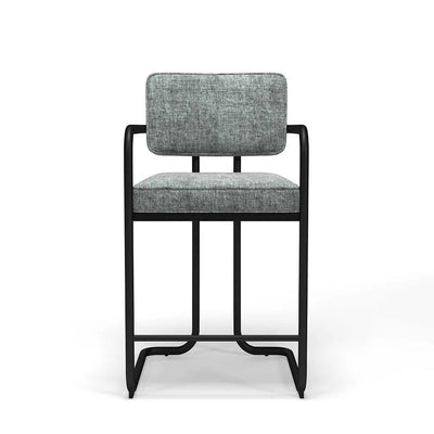 Ram Game Room Prohibition Series Barstool with Arms - Gray