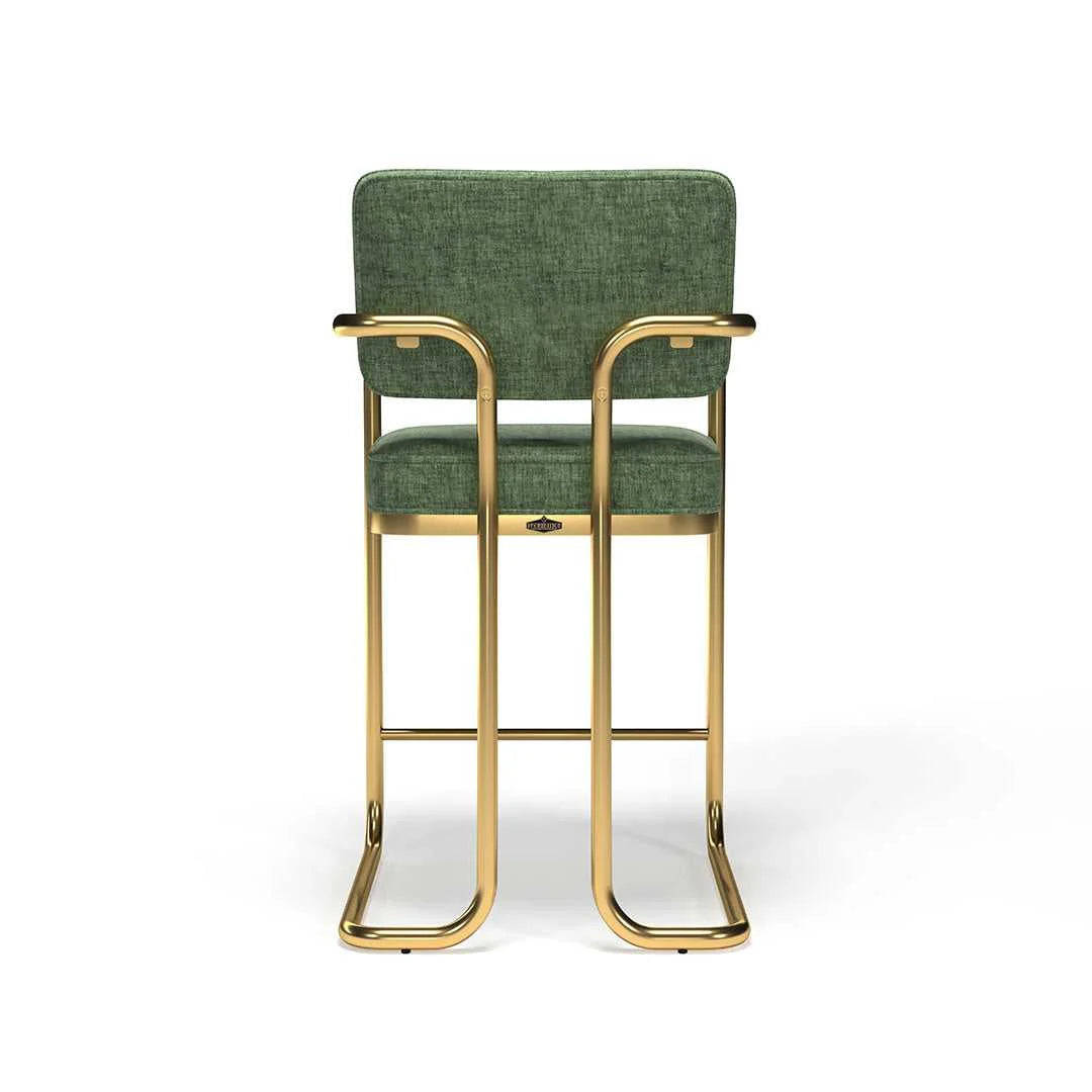 Ram Game Room Prohibition Series Barstool with Arms - Green