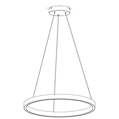 Ram Game Room 24" Circular LED Table Light Fixture