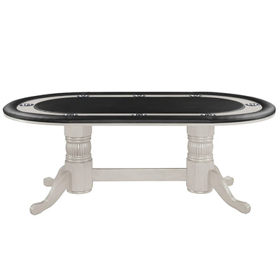 Ram Game Room 84" Texas Hold'Em Game Table - Antique White