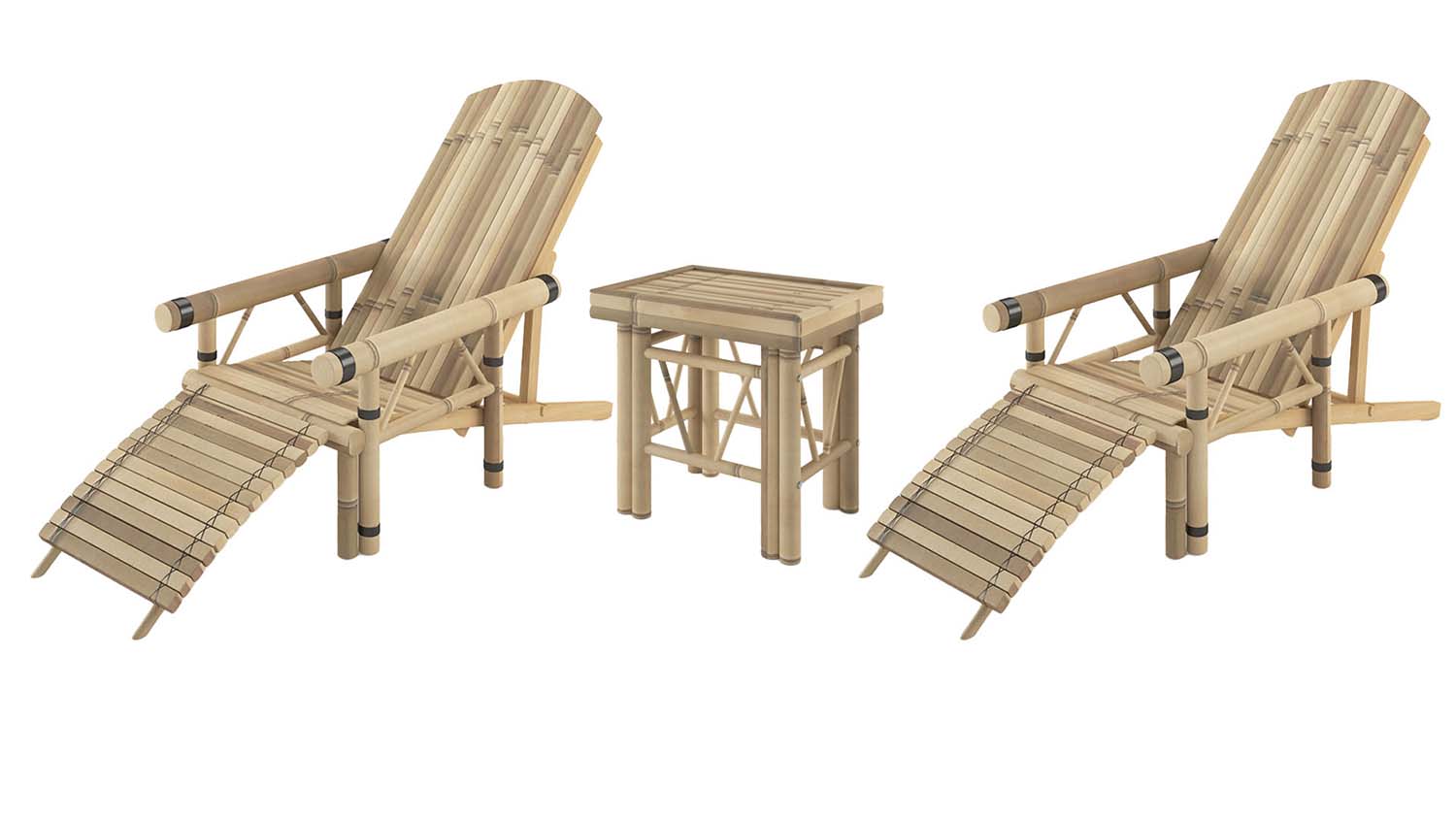 Ram Game Room Adirondack Bamboo Tiki Chair
