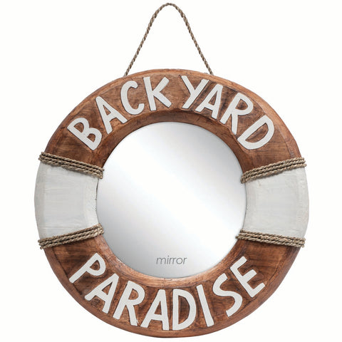Ram Game Room Backyard Paradise Buoy Mirror