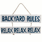 Ram Game Room Backyard Rules Relax Sign