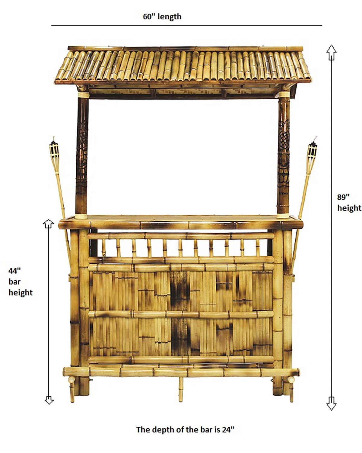 Ram Game Room Bamboo Tiki Bar