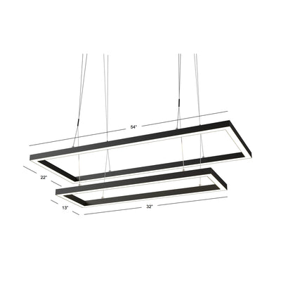 Ram Game Room Double Tiered Rectangular Game Table Light Fixture