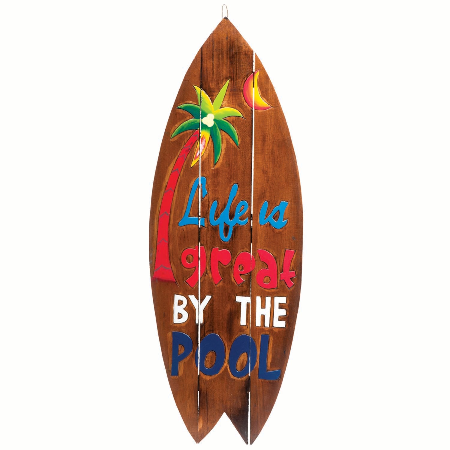 Ram Game Room Life Is Great By The Pool Surfboard Sign