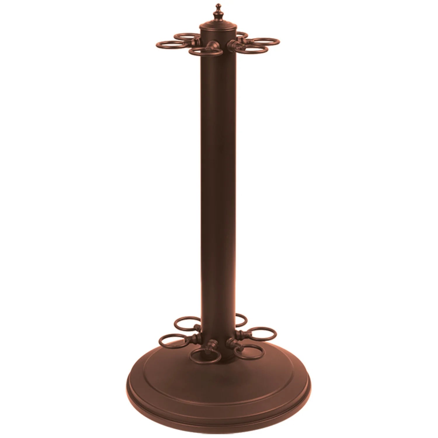 Ram Game Room PCH Metal 24"H Pool Cue Holder, Chestnut
