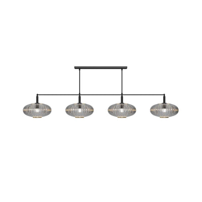 Ram Game Room Prohibition 66"-4Lt Billiard Light-Black/Smoke