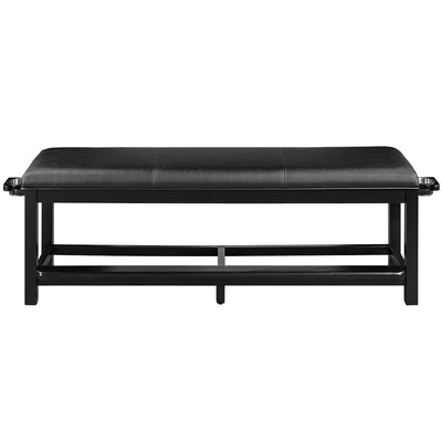 Ram Game Room Spectator Storage Bench - Black
