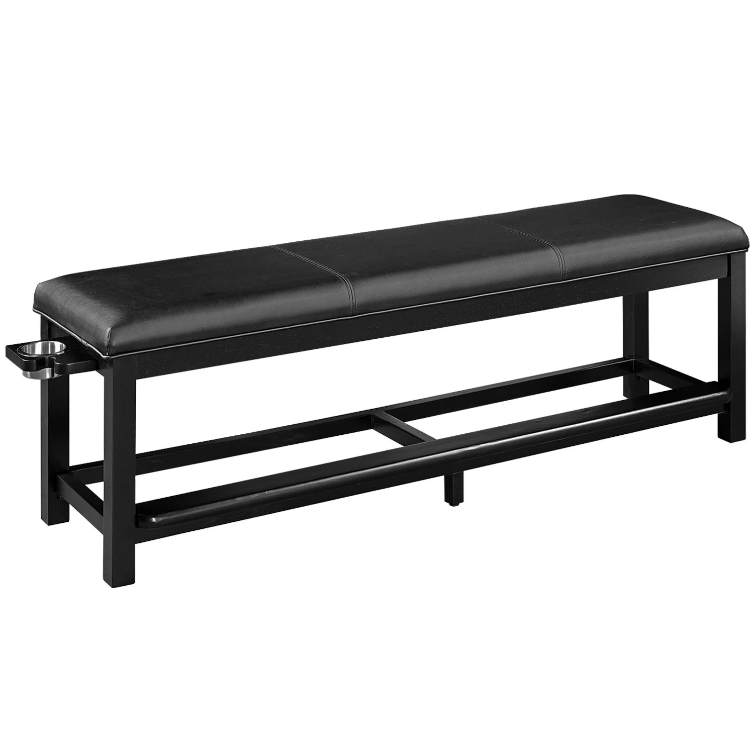 Ram Game Room Spectator Storage Bench - Black