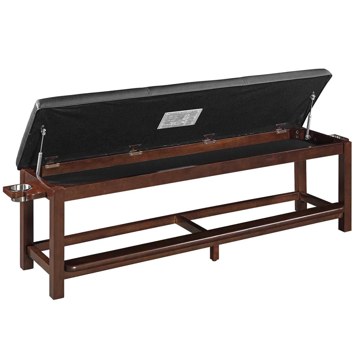 Ram Game Room Spectator Storage Bench - Cappuccino