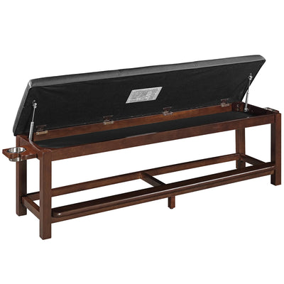 Ram Game Room Spectator Storage Bench - Cappuccino