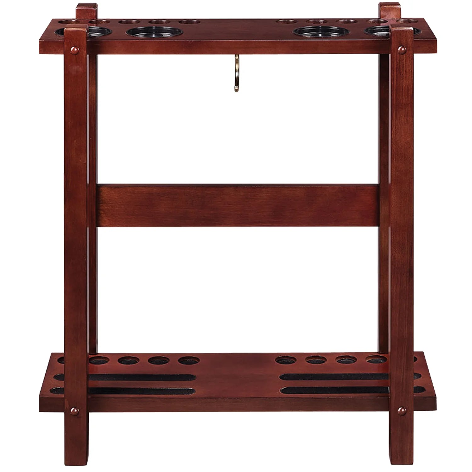 Ram Game Room Straight Floor Cue Rack - English Tudor