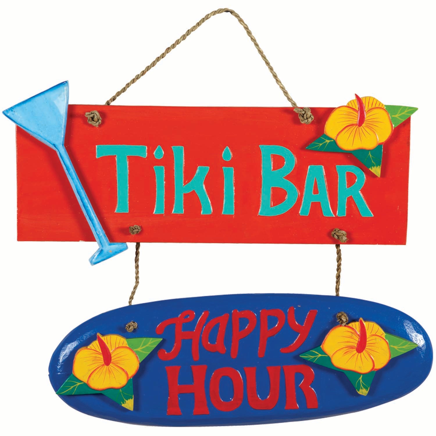 Ram Game Room Tiki Bar/Happy Hour Outdoor Sign